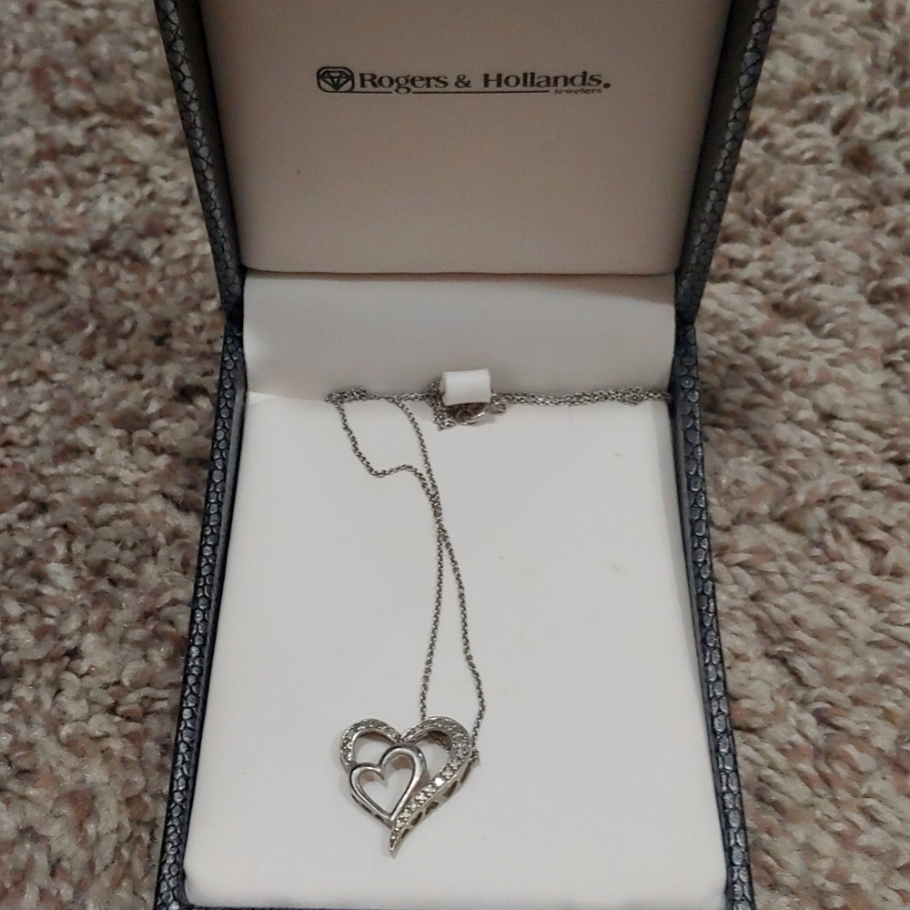 Silver Double Heart Necklace